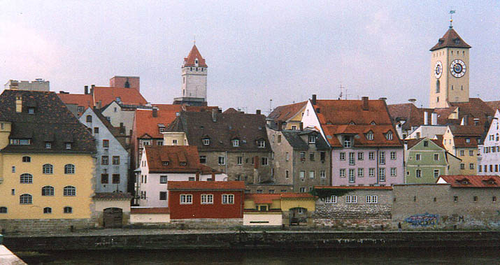 Donau i Regensburg.